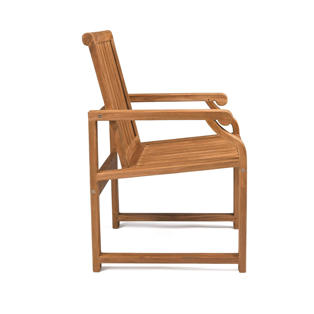 Capri Teak Outdoor Dining Arm Chair