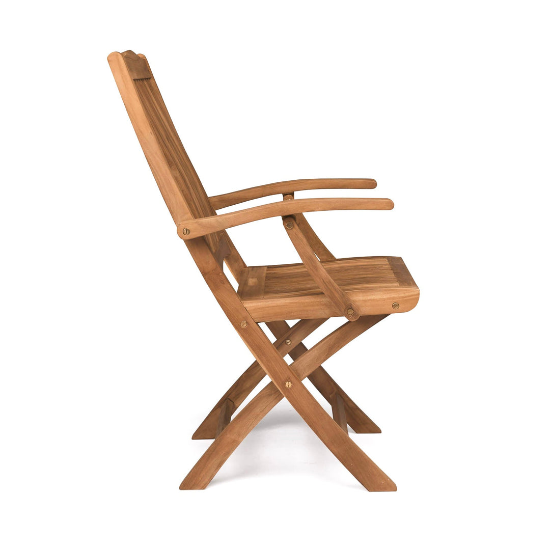 Harbour Teak Outdoor Folding Dining Arm Chair
