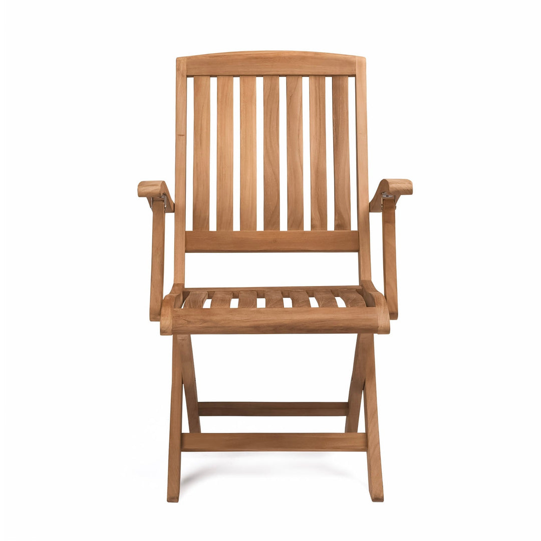 Como Teak Outdoor Folding Dining Arm Chair