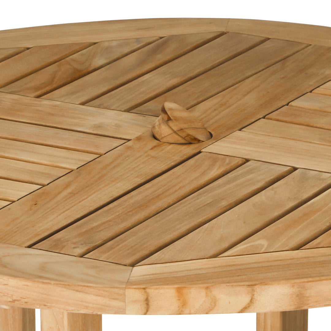 Round Teak Outdoor Bar Table 27"