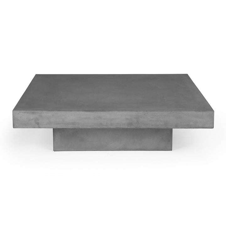 Blok Square Concrete Coffee Table 43" (Grey)
