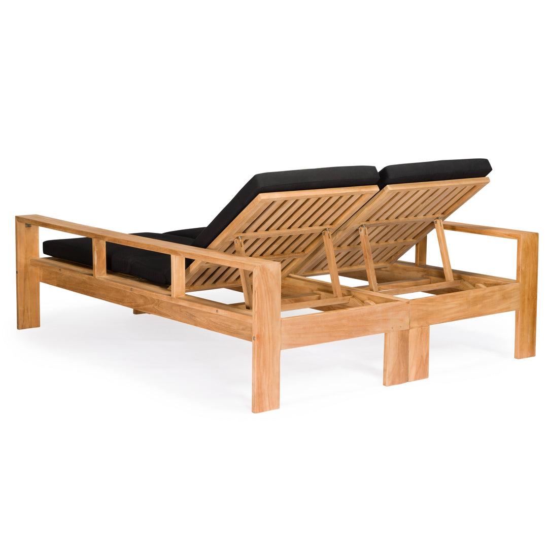 Havana Teak Outdoor Double Sun Lounger