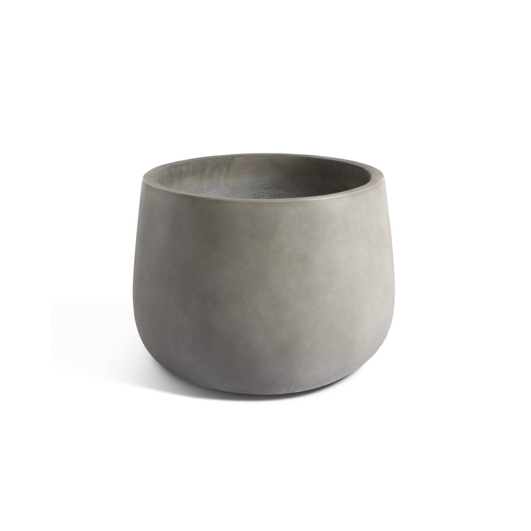 Flora Round Concrete Planter Low 15"
