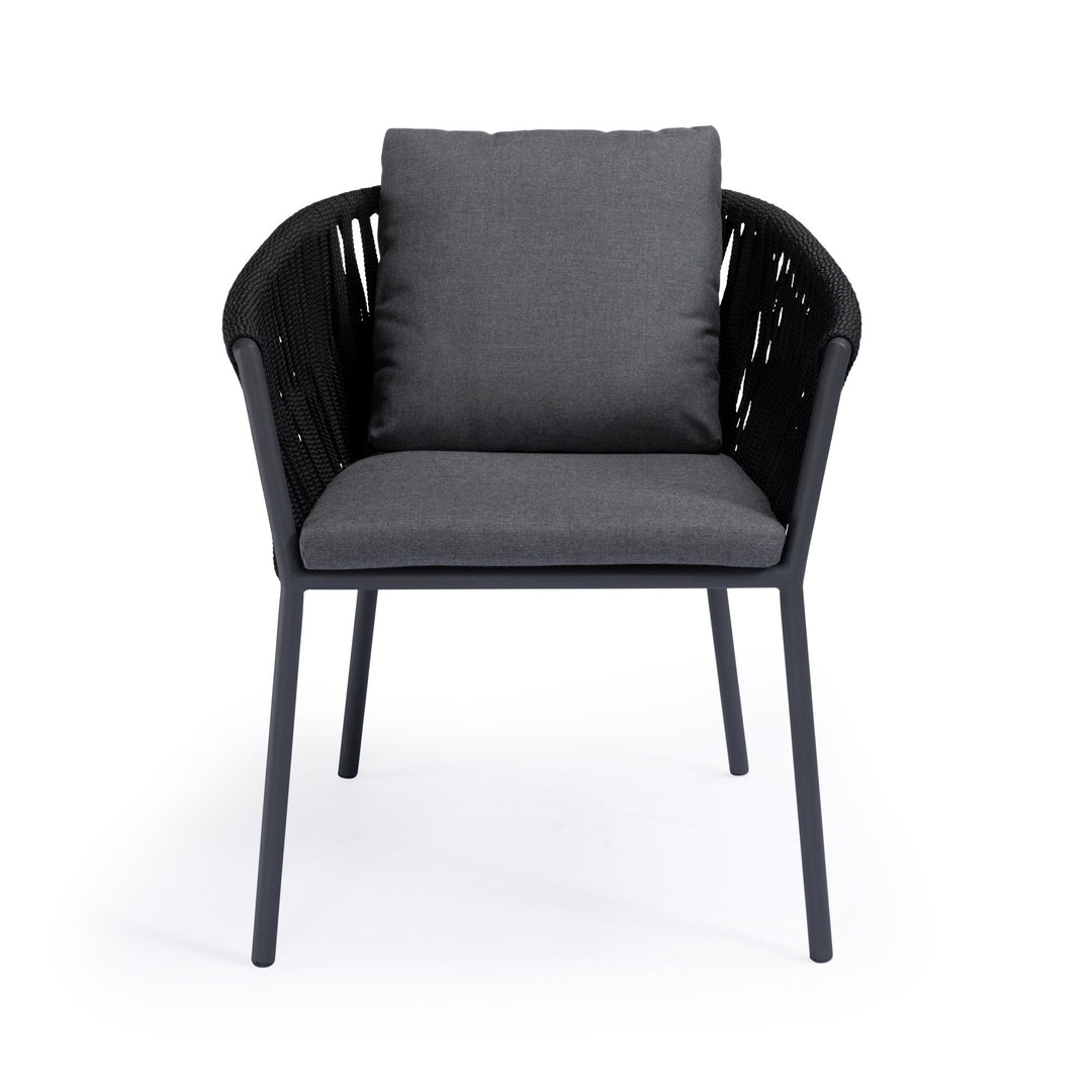 Beverly Hills Rope Outdoor Dining Chair (Graphite)