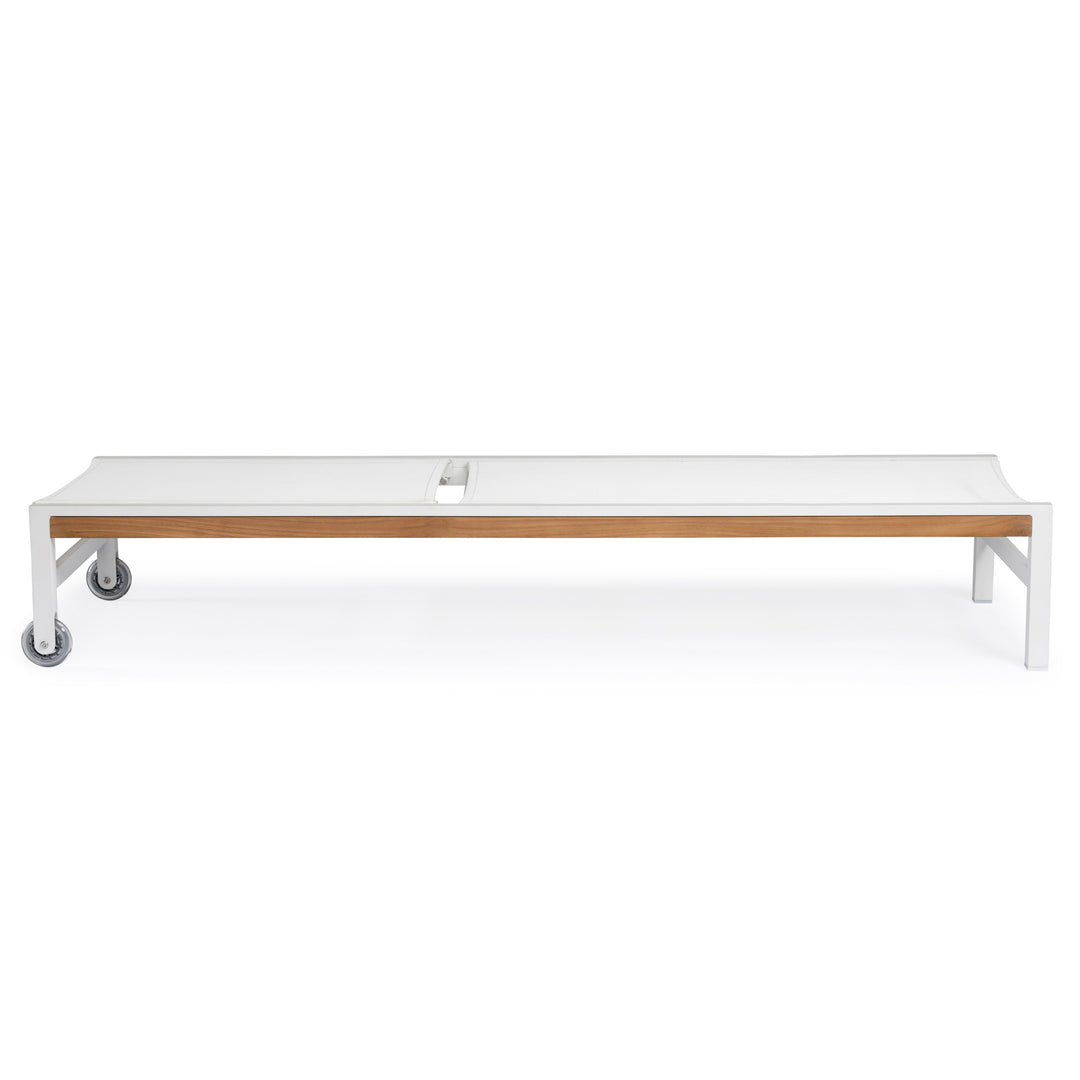 Beverly Hills Aluminum Outdoor Sun Lounger (White)