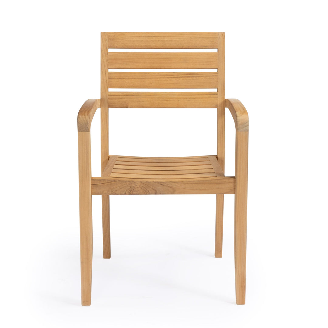 Fiesta Teak Outdoor Stacking Dining Arm Chair