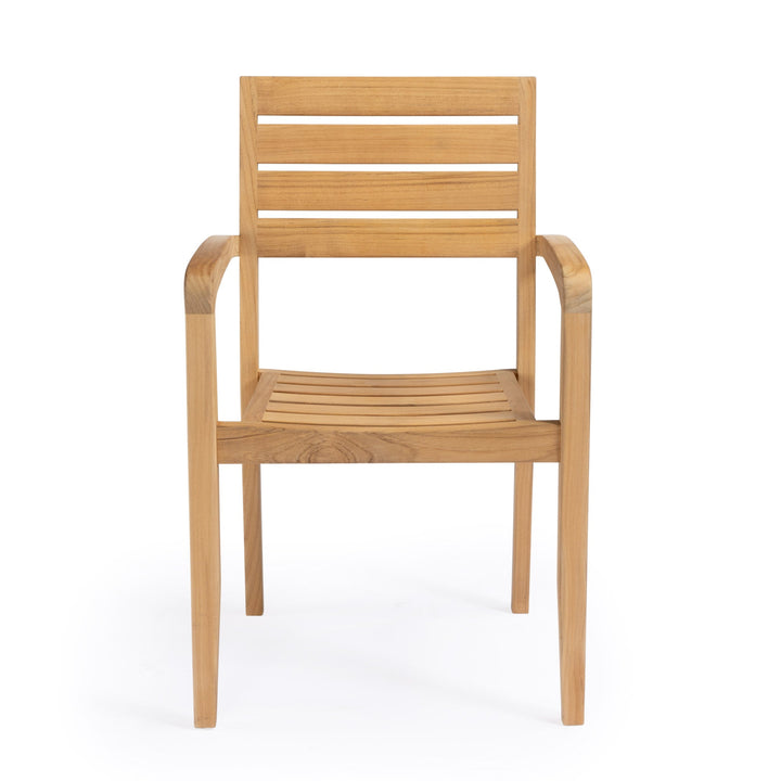 Fiesta Teak Outdoor Stacking Dining Arm Chair