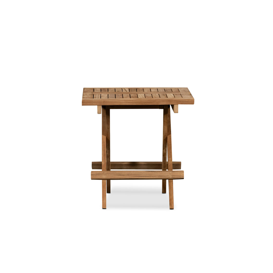 Skipper Square Teak Outdoor Folding Side Table