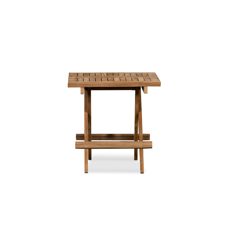 Skipper Square Teak Outdoor Folding Side Table
