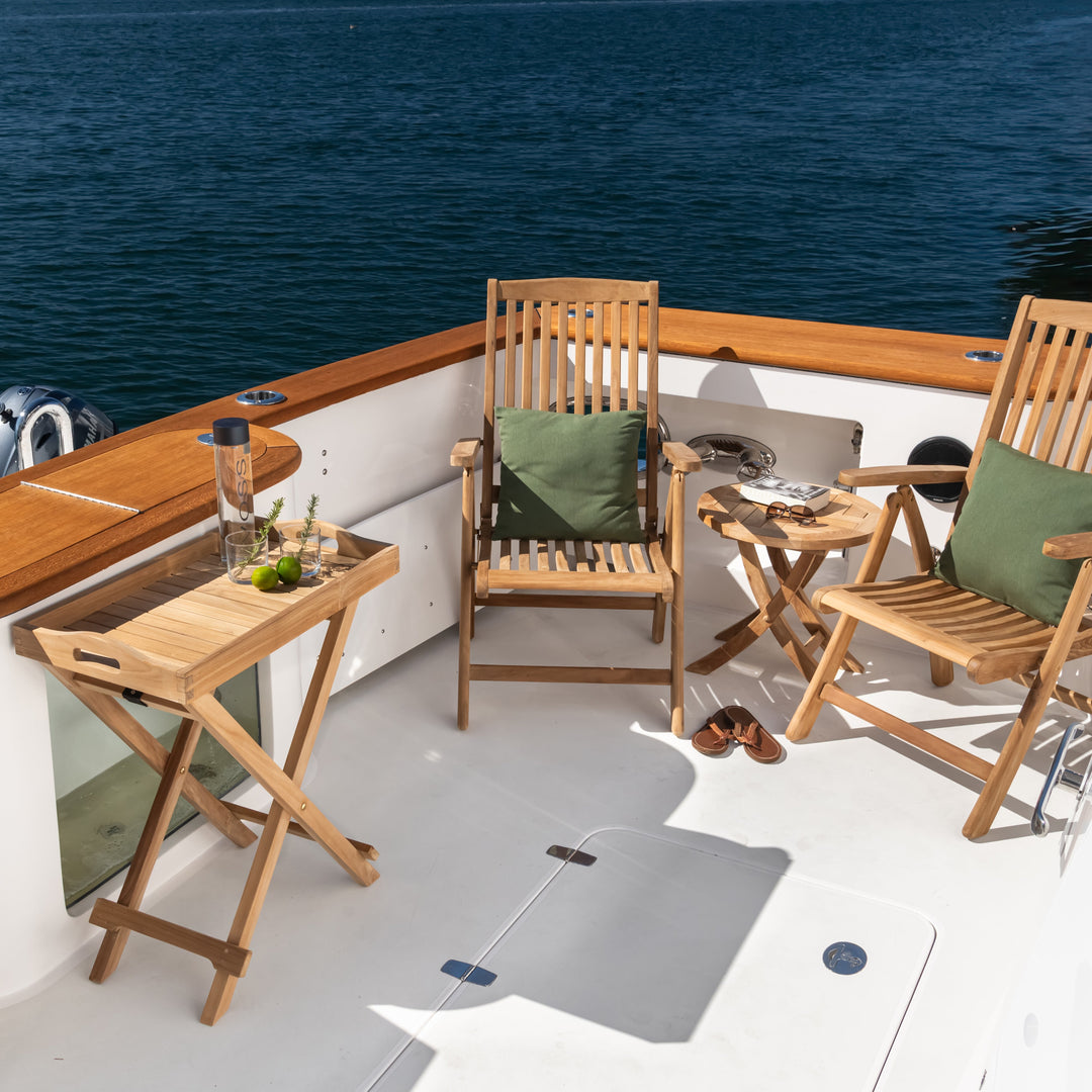 Teak Serving Tray (w/ Stand)