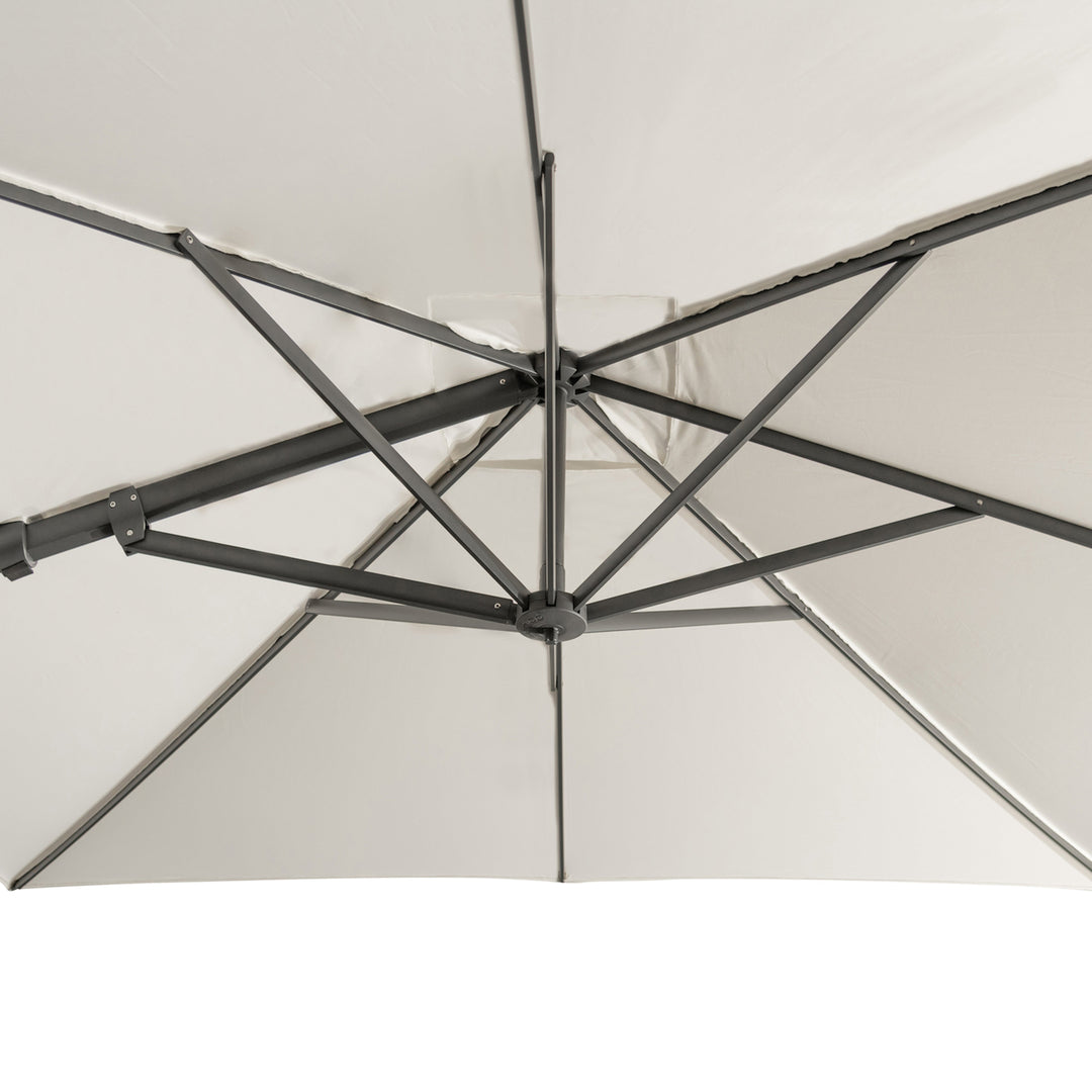 Big Sur Cantilever Umbrella (Natural Canopy, Anthracite Frame)