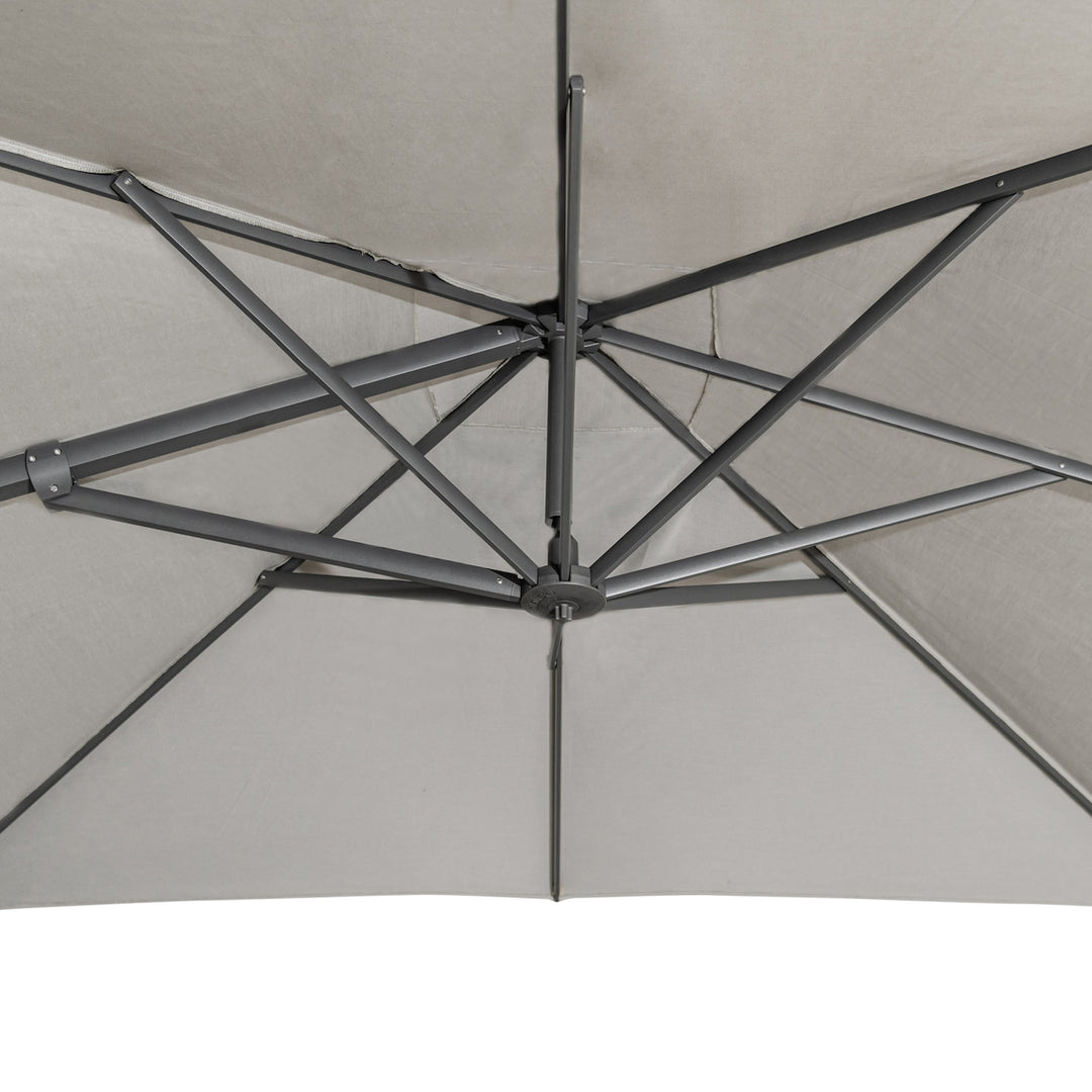 Big Sur Cantilever Umbrella (Gris Canopy, Anthracite Frame)