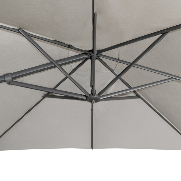 Big Sur Cantilever Umbrella (Gris Canopy, Anthracite Frame)