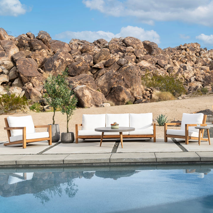 Aspen Blok Concrete Round Coffee Table (Large)