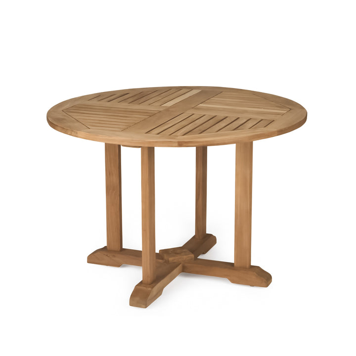 Round Teak Pedestal Dining Table 47"