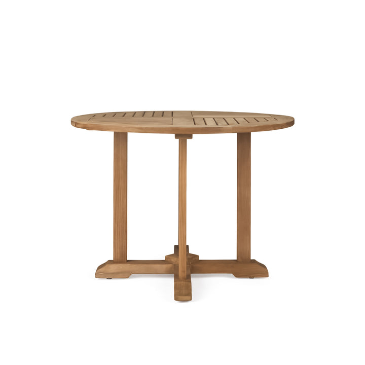 Round Teak Pedestal Dining Table 35"
