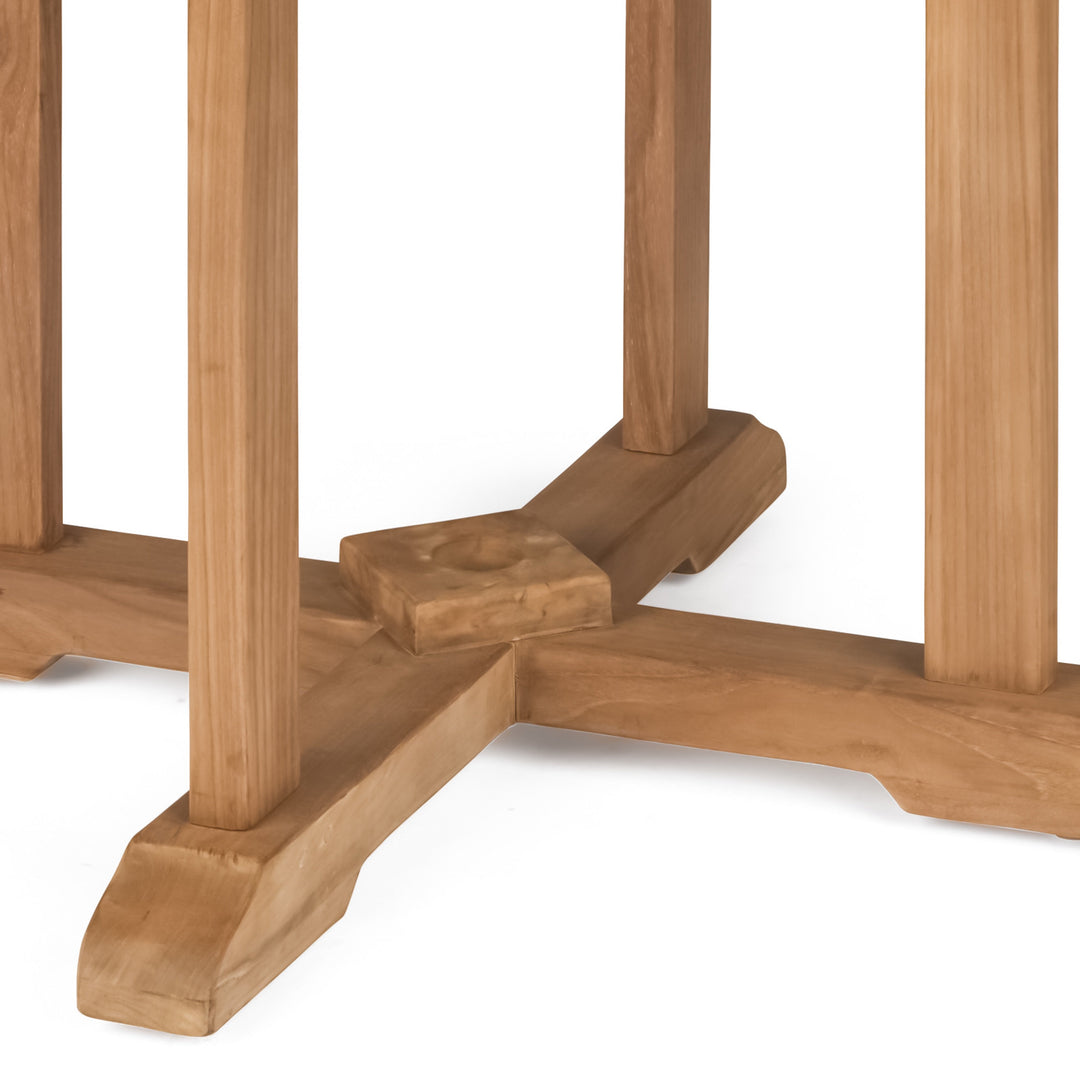 Round Teak Pedestal Dining Table 27"