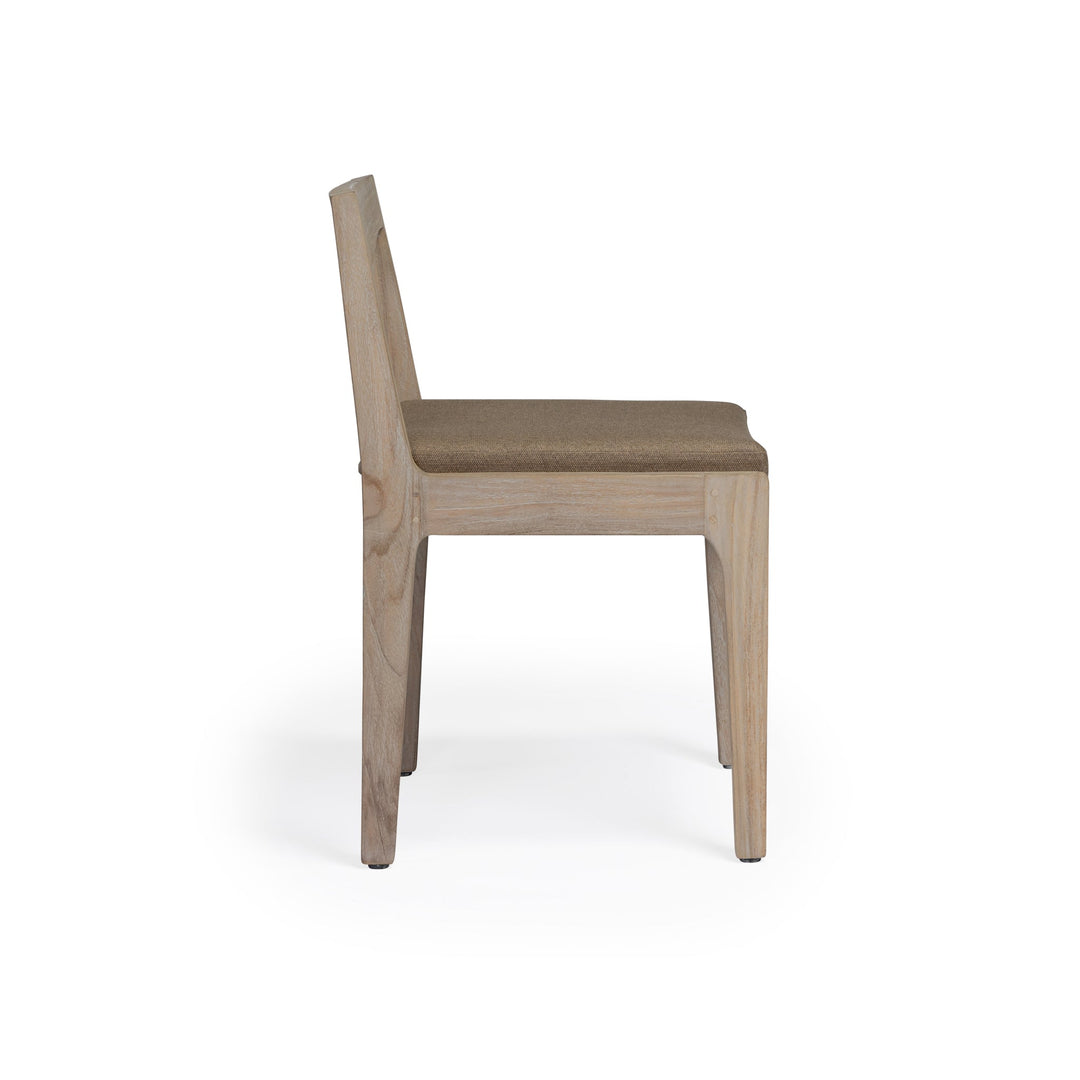 Athena Weathered Teak Outdoor Dining Side Chair