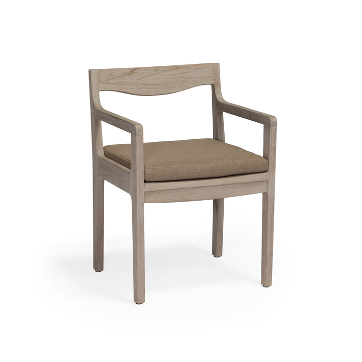 Athena Weathered Teak Outdoor Dining Arm Chair