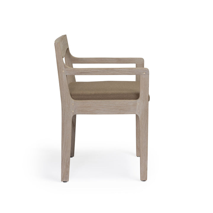 Athena Weathered Teak Outdoor Dining Arm Chair