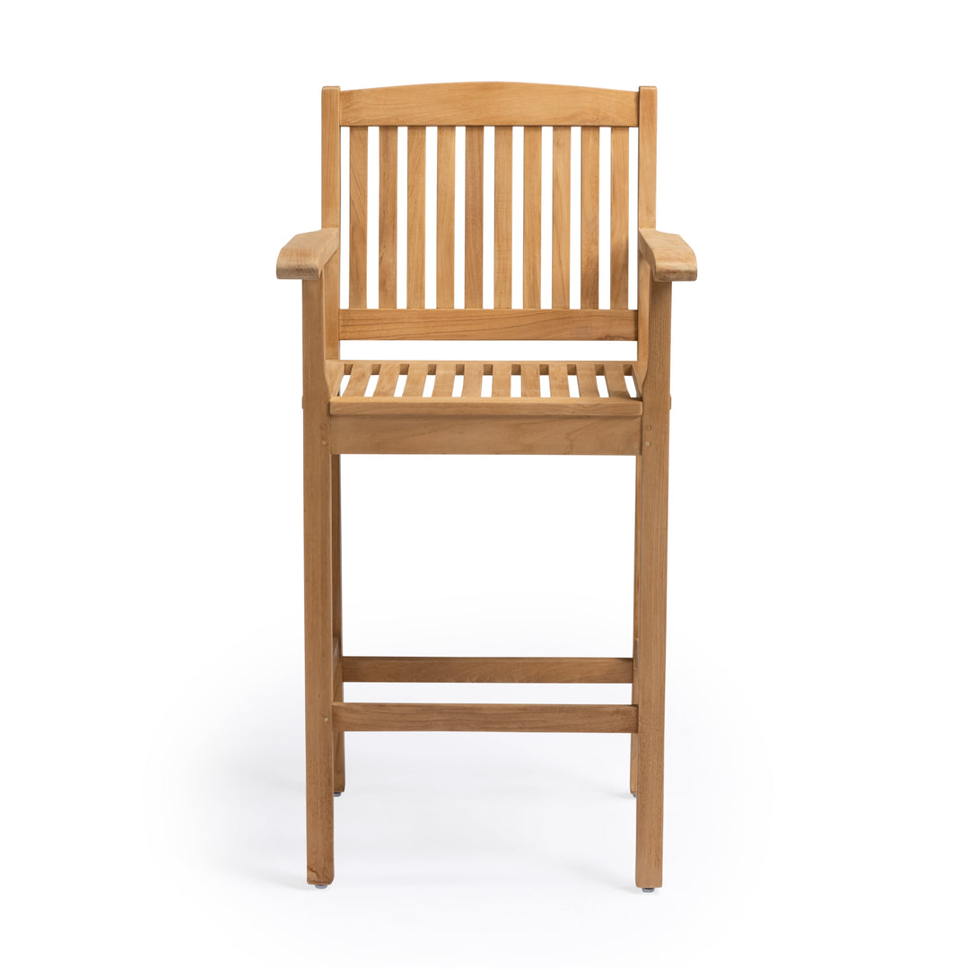 Verona Teak Arm Bar Stool