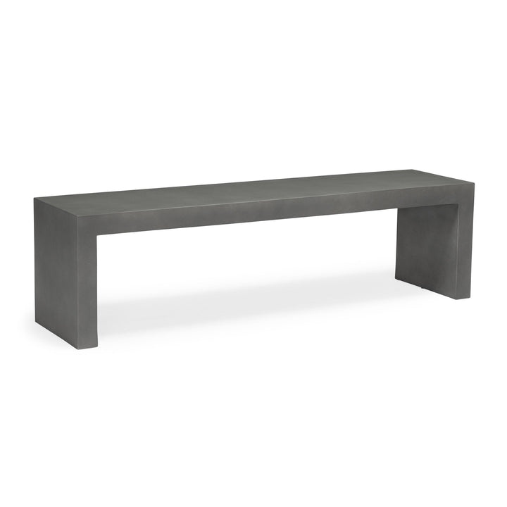 Polished Concrete Outdoor Backless Bench (Grey)