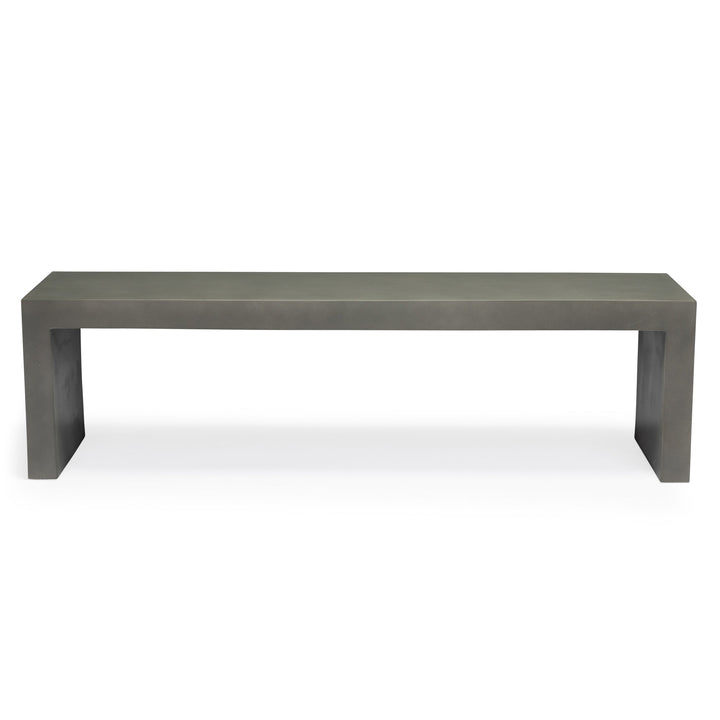 Polished Concrete Outdoor Backless Bench (Grey)