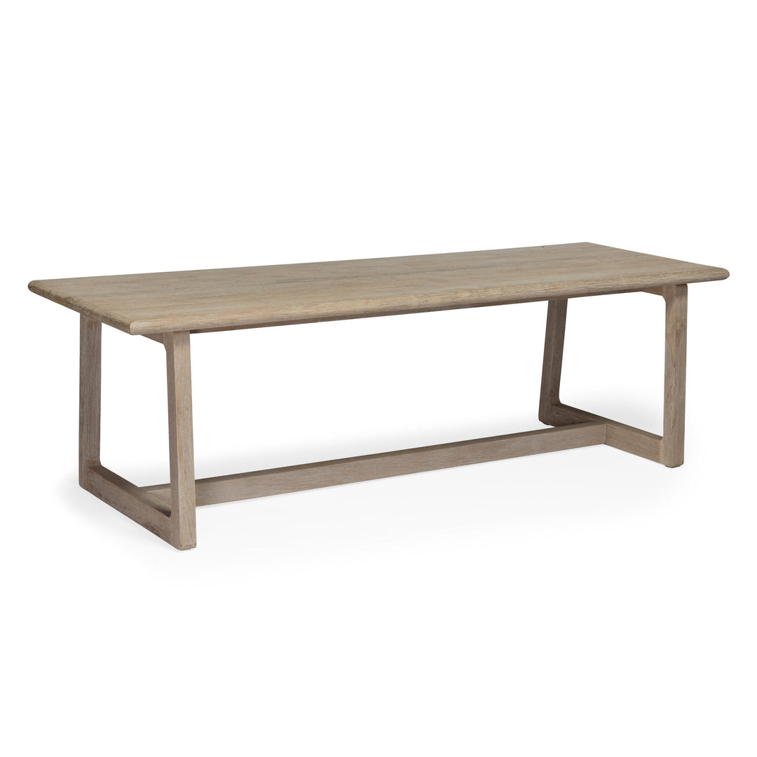 Troy Weathered Teak Outdoor Dining Table 118"