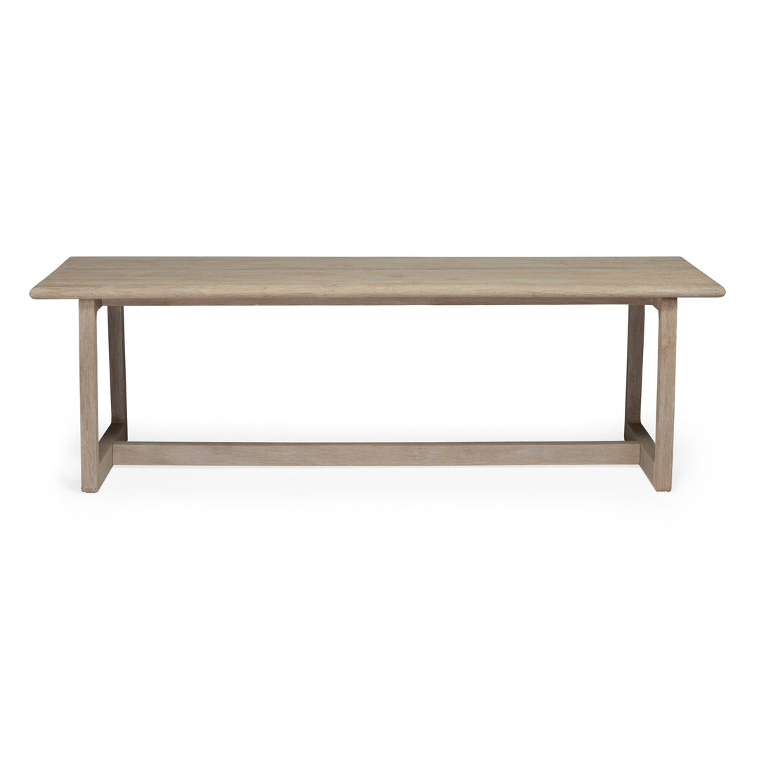 Troy Weathered Teak Outdoor Dining Table 118"