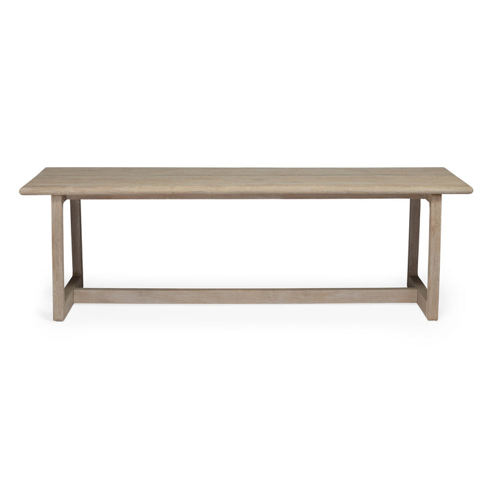 Troy Weathered Teak Outdoor Dining Table 118"