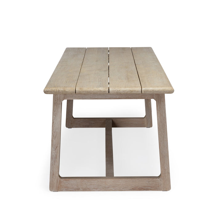 Troy Weathered Teak Outdoor Dining Table 118"