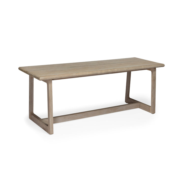 Troy Weathered Teak Outdoor Dining Table 98"