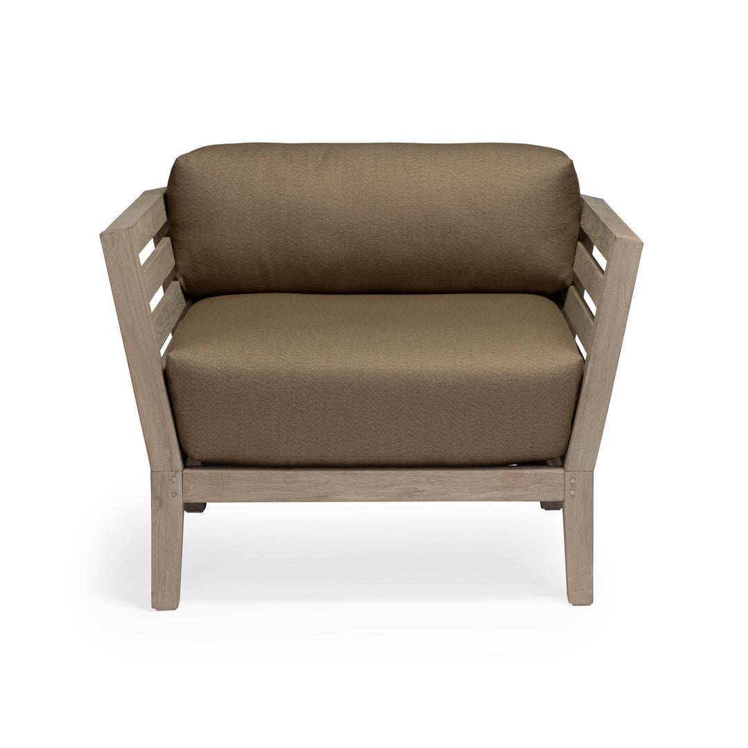 Romeo Weathered Teak Outdoor Club Chair