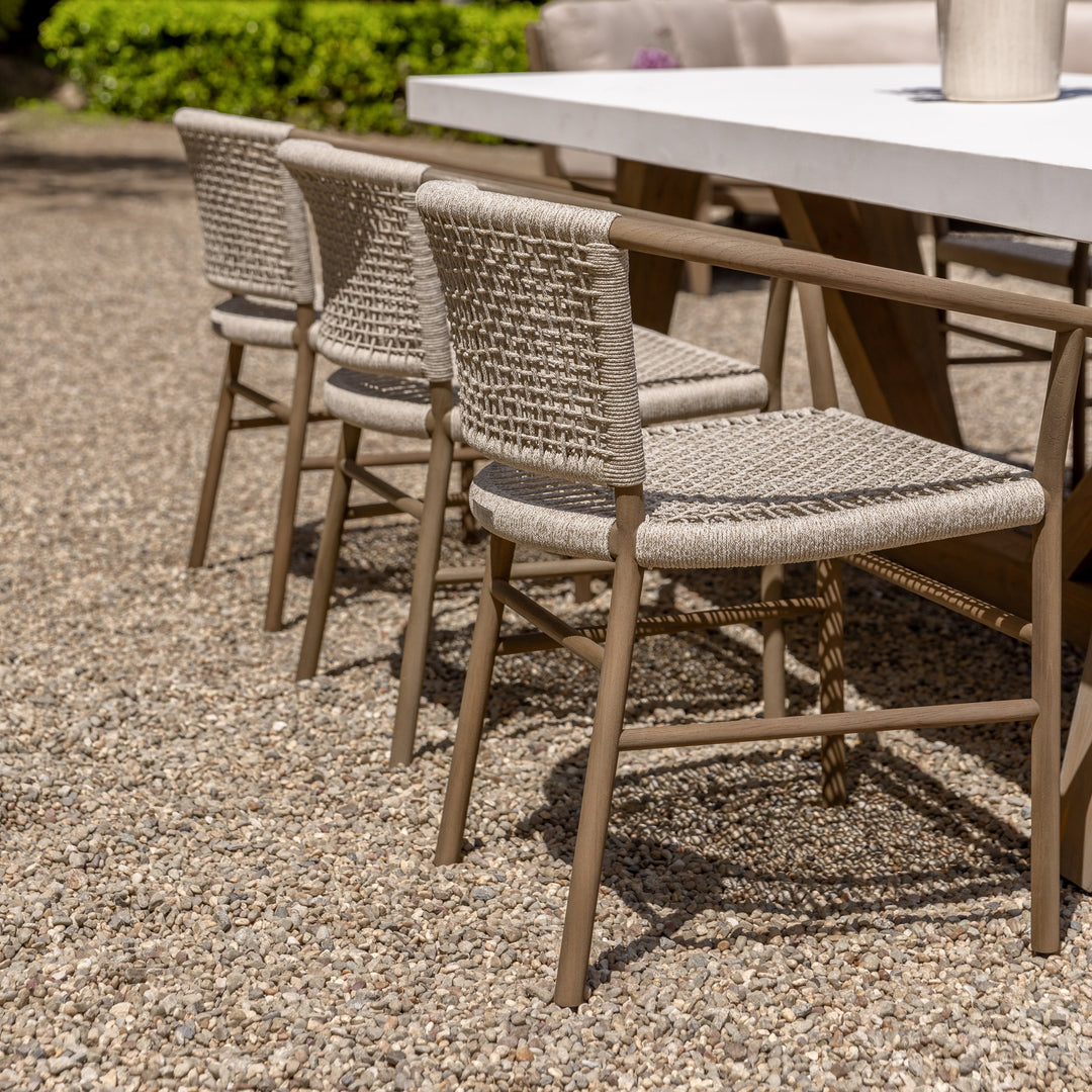 Mina Reclaimed Teak Outdoor Dining Arm Chair