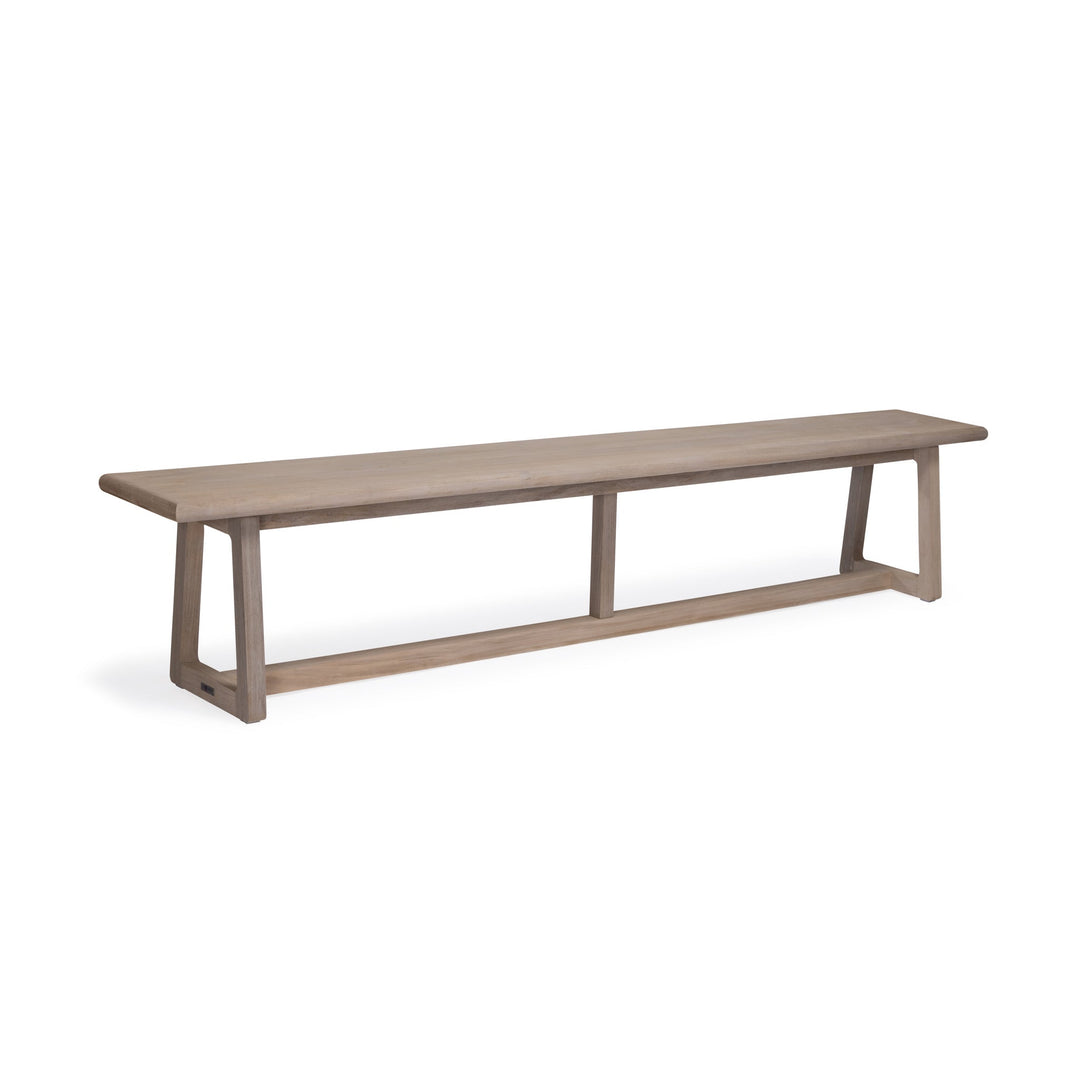 Troy Weathered Teak Outdoor Backless Bench 94"