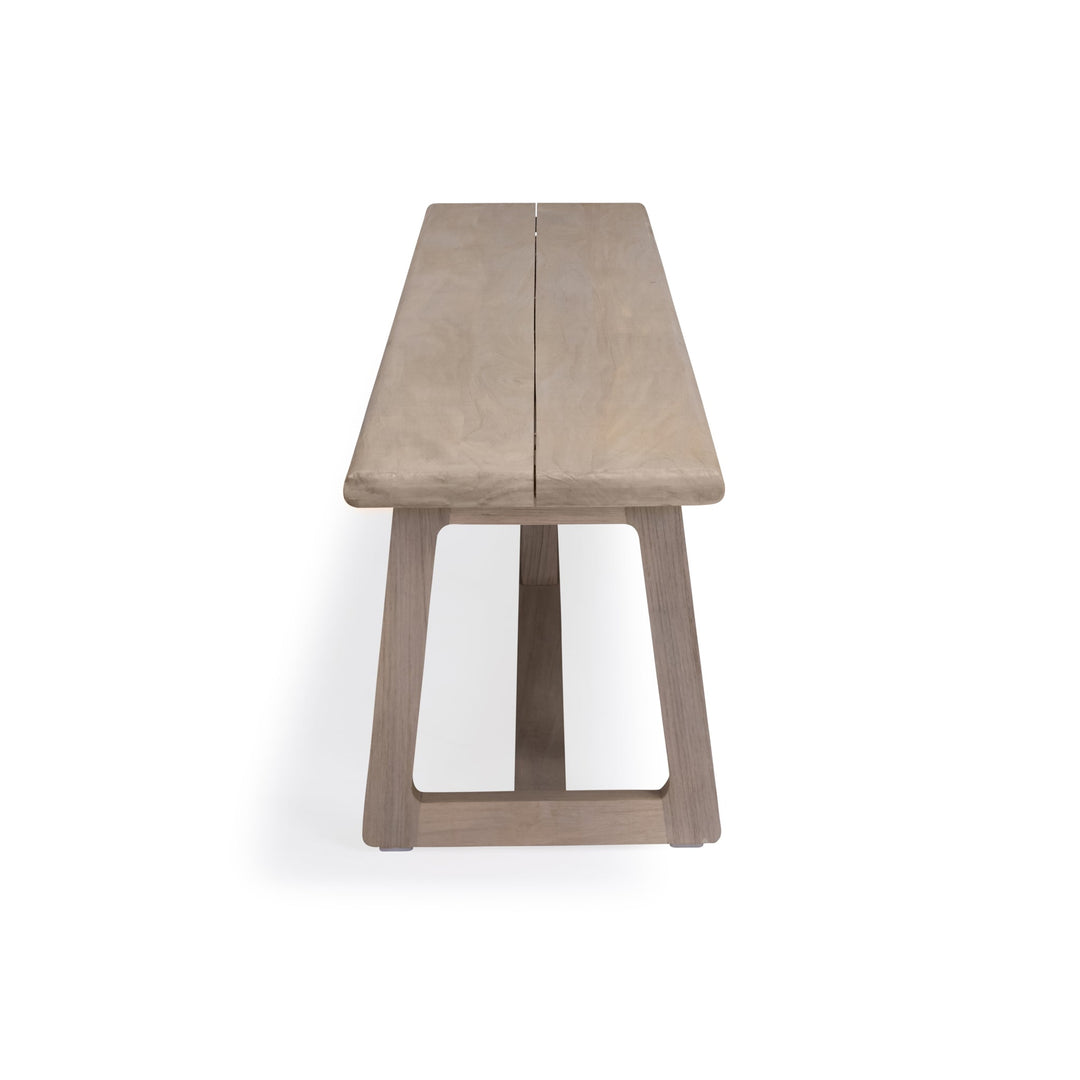 Troy Weathered Teak Outdoor Backless Bench 94"