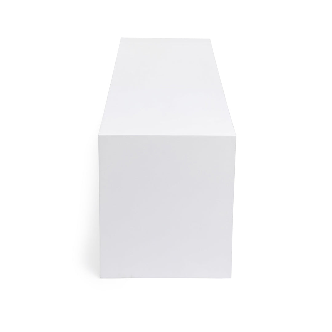 Polished Concrete Outdoor Backless Bench (White)