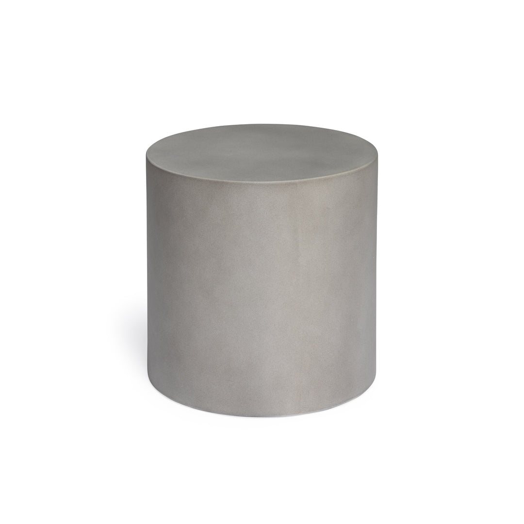 Polished Concrete Outdoor Round Accent Table 16" (Grey)