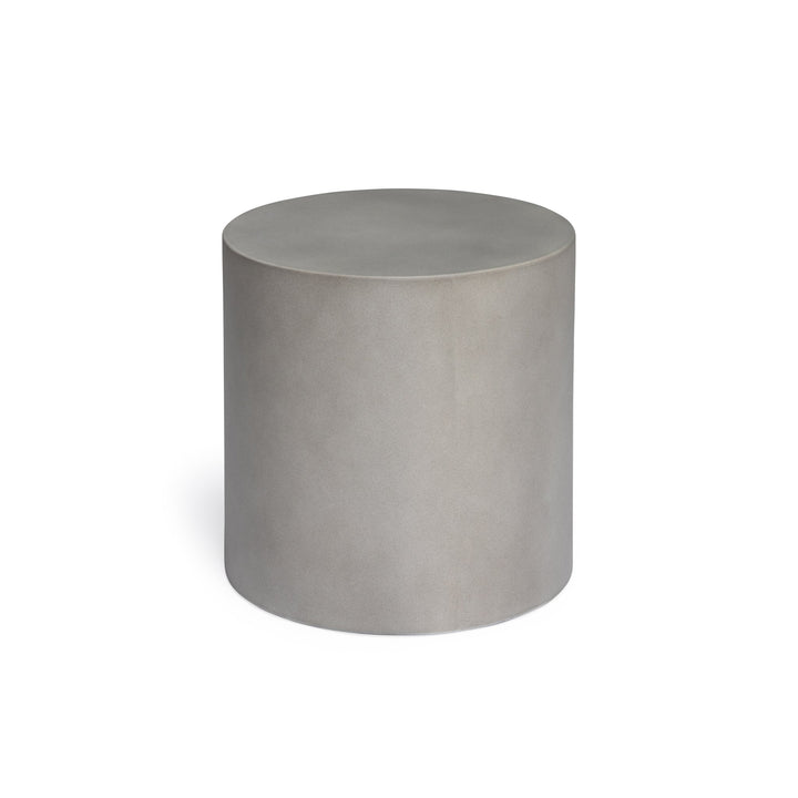 Polished Concrete Outdoor Round Accent Table 16" (Grey)