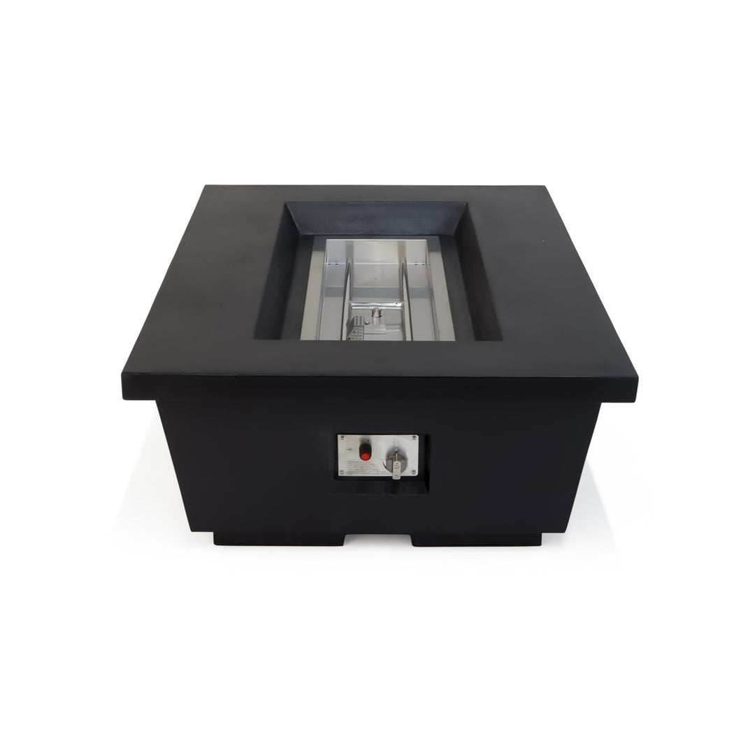 Polished Concrete Rectangle Fire Pit (Black)