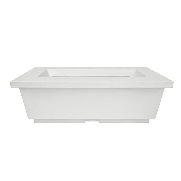 Polished Concrete Rectangle Fire Pit (White)