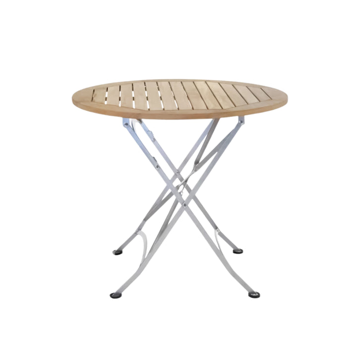 Cafe Round Teak Folding Table