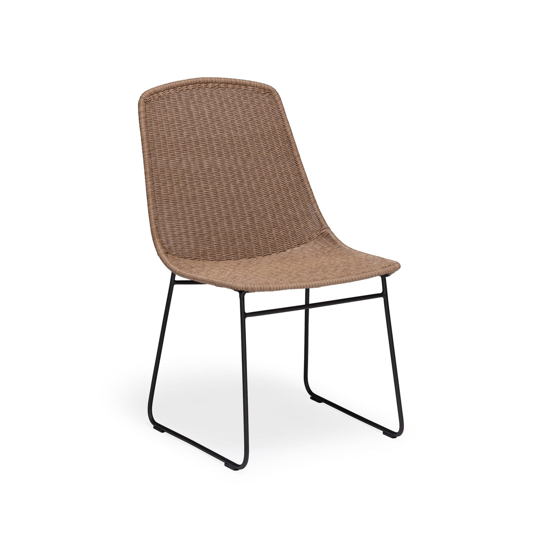 Georgia Wicker Outdoor Dining Side Chair (Honey)