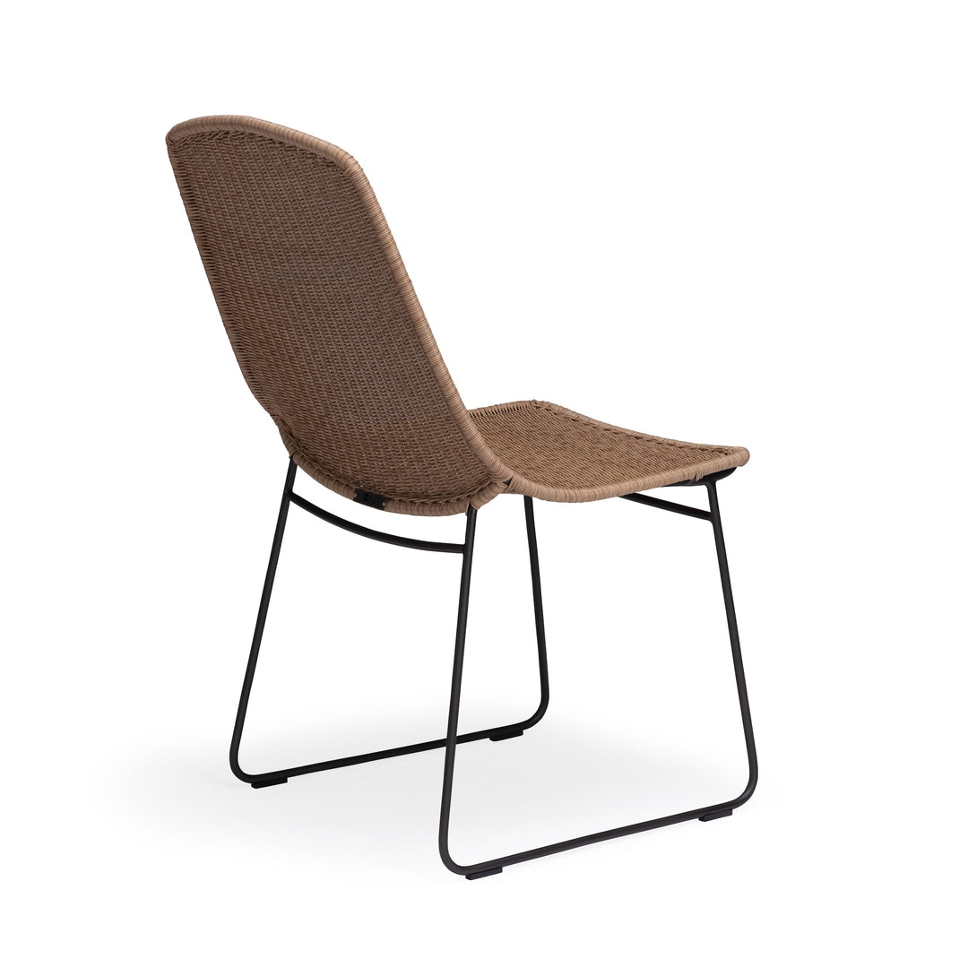 Georgia Wicker Outdoor Dining Side Chair (Honey)