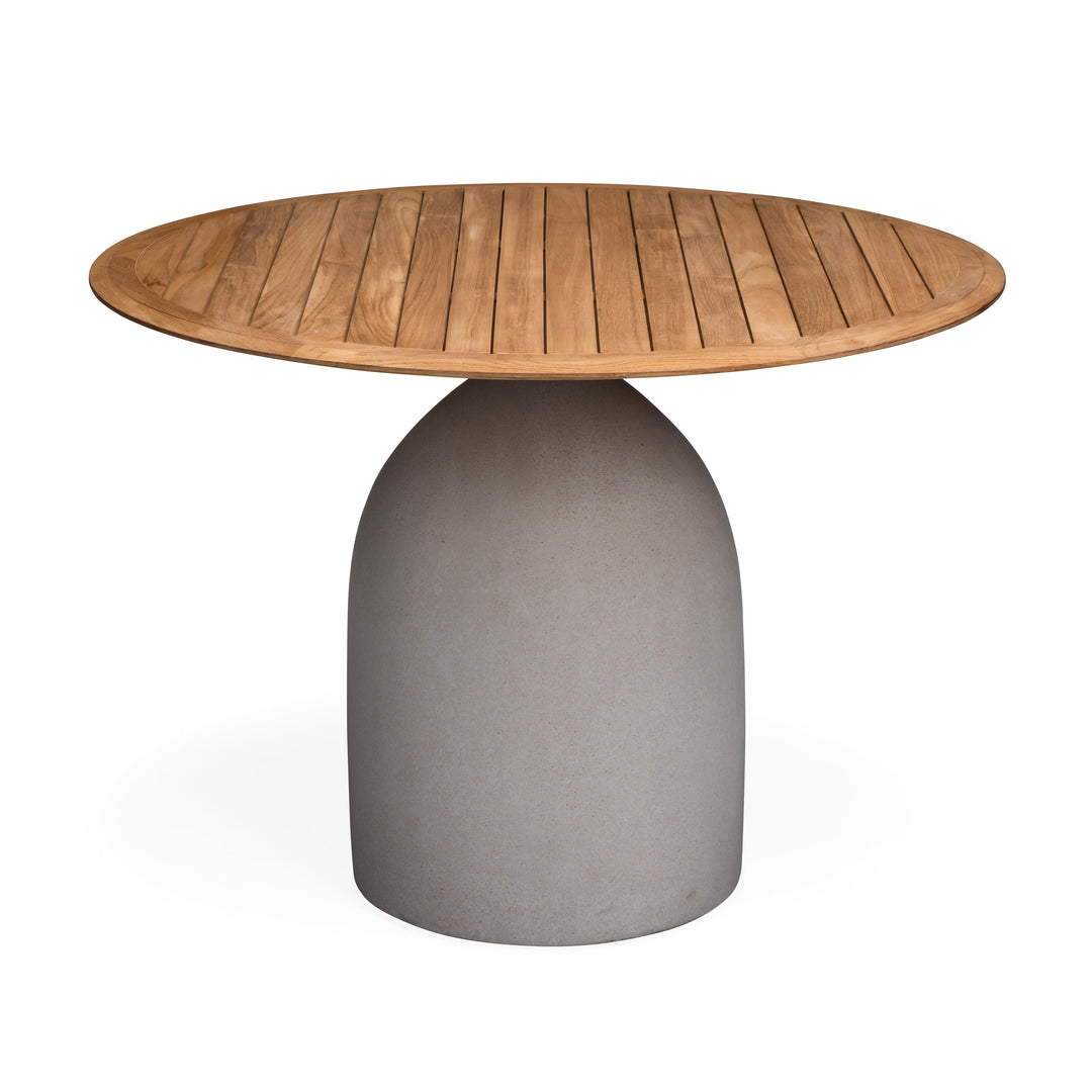 Leni Teak and Concrete Outdoor Dining Table