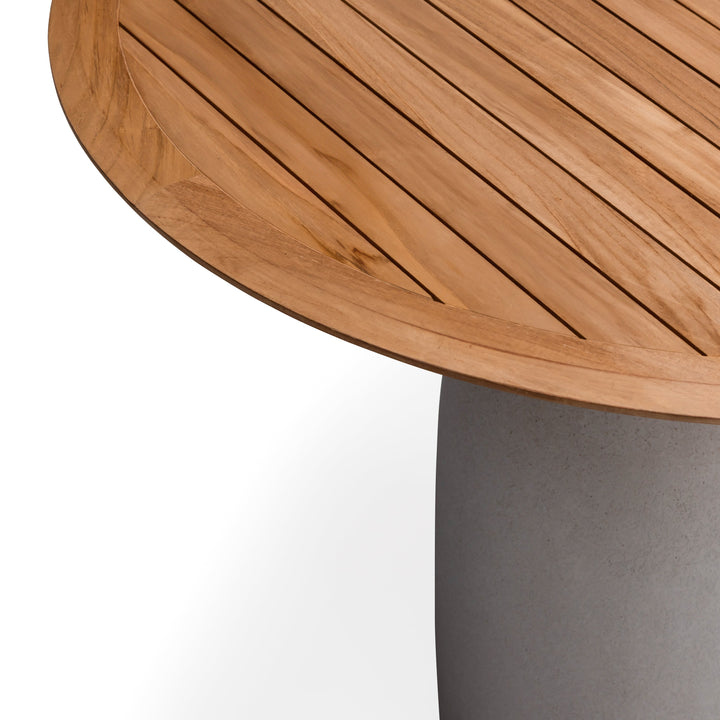 Leni Teak and Concrete Outdoor Dining Table
