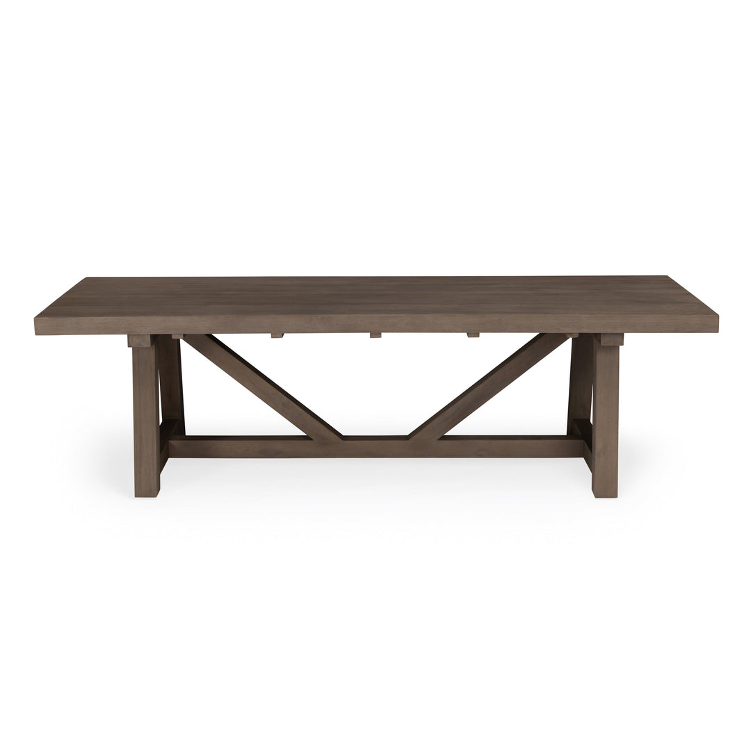 Palermo Trestle Teak Reclaimed Outdoor Dining Table 118"