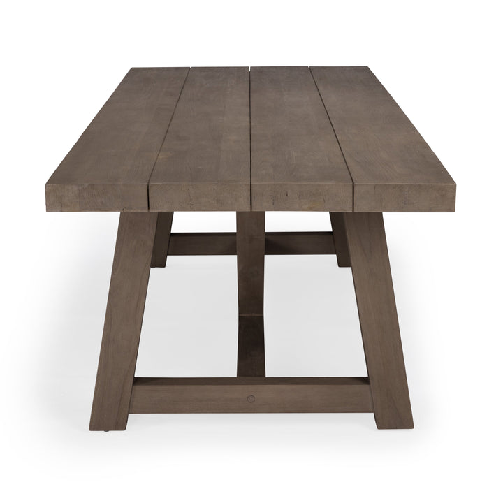 Palermo Trestle Teak Reclaimed Outdoor Dining Table 118"
