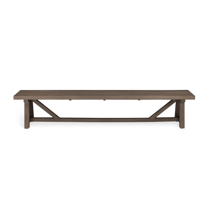 Palermo Trestle Teak Reclaimed Outdoor Backless Bench 114"