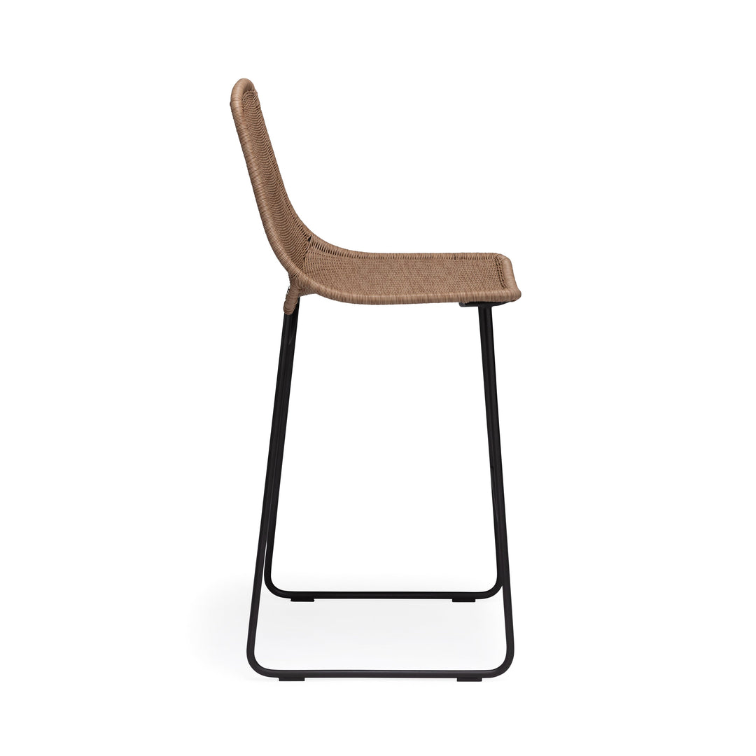 Georgia Wicker Outdoor Bar Chair (Honey)